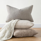 MIULEE Pack of 2 Couch Throw Pillow Covers 20x20 Inch Light Khaki Boho Accent - Image 4