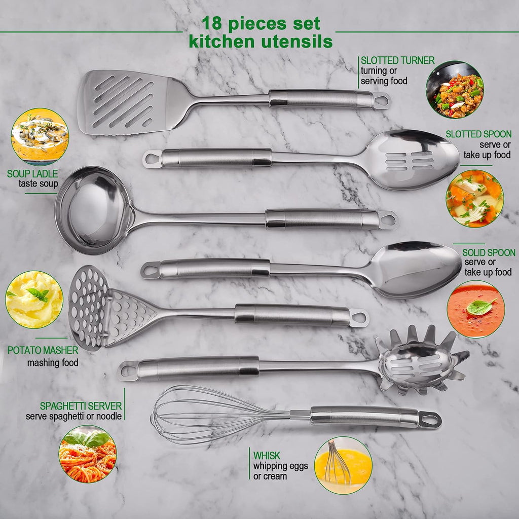 28 pcs Stainless Steel Kitchen Utensil Set
