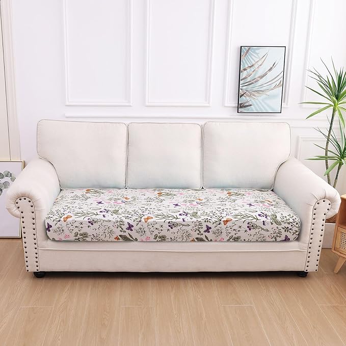 hyha Printed Couch Cushion Covers, Floral Sofa Covers Washable - Image 5