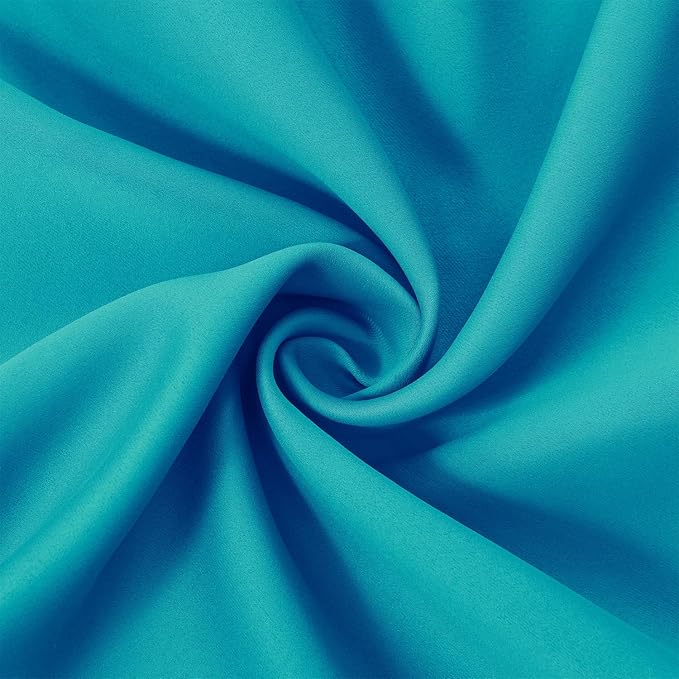 LEMOMO Blackout Curtains 66 x 95 inch/Teal Curtains Set of 2 Panels/Thermal - Image 5
