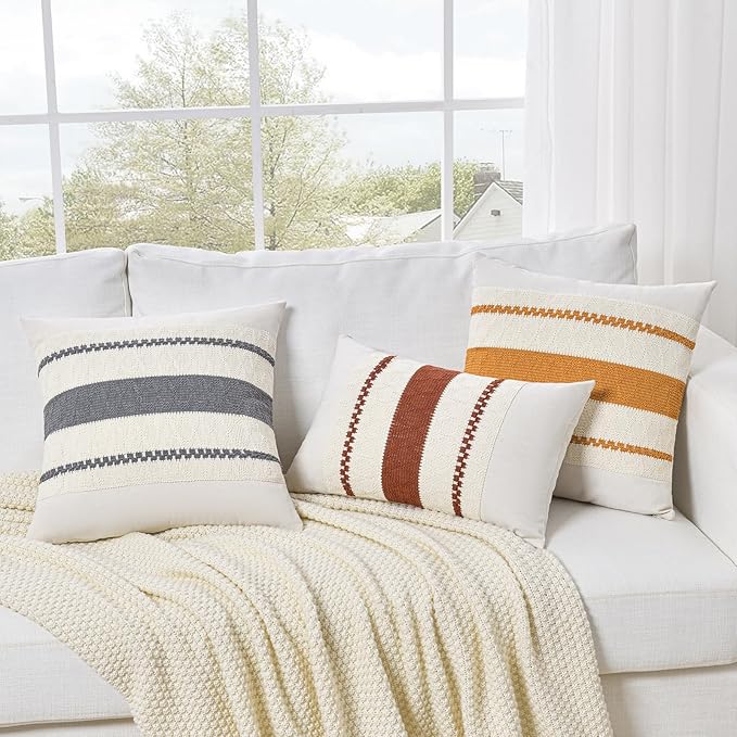 Fancy Homi Set of 1 Mustard Yellow Fall Lumbar Decorative Throw Pillow Cover - Image 7