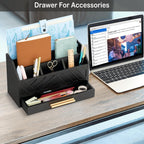 Desk Organizer with Drawer, Countertop Bill Mail Organizer and File Storage