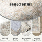 9x12 Area Rug Living Room Rug: Washable Modern Abstract Soft Thin Rug Indoor - Image 7