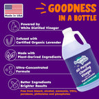 Originally Yellow Lavender Vinegar For Cleaning Purpose | USA Made All Purpose Cleaner | Use as a Floor, Glass, Kitchen, & Bathroom Cleaner | Plant Derived Vinegar Half Gallon | 64 Oz