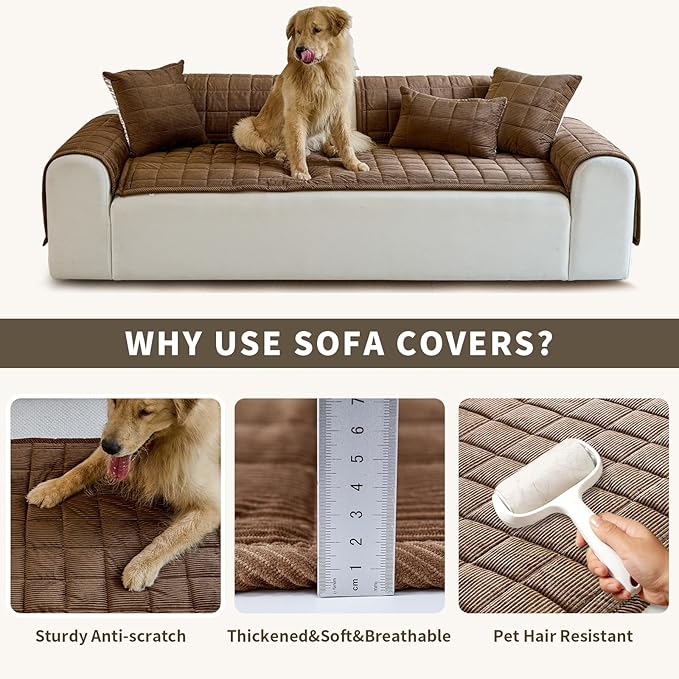 Couch Covers for Dogs Washable, Non Slip Couch Covers for Loveseat Sofa Pet - Image 6