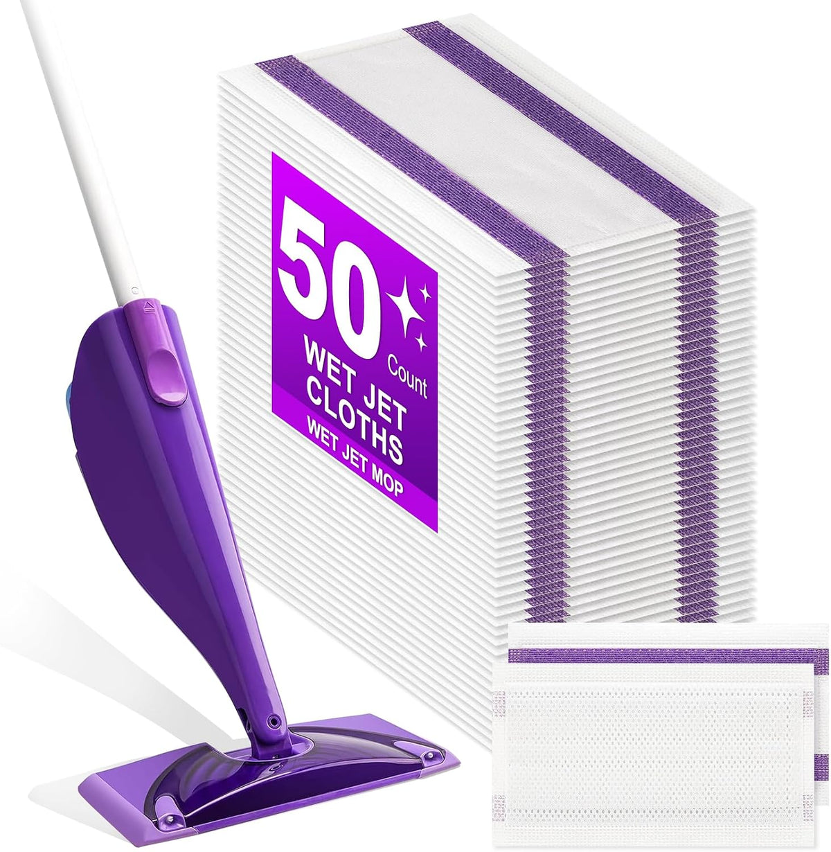 25 Pack Disposable Mop Replacement for Swiffer Power Mop Refills