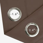 LEMOMO Chocolate Brown Thermal Blackout Curtains/42 x 72 Inch/Set of 2 Panels - Image 6