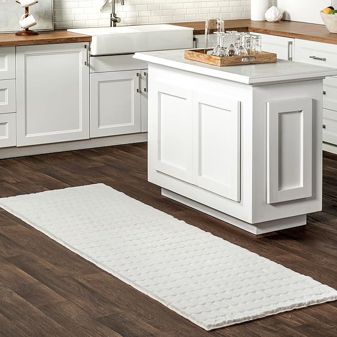 nuLOOM Nia White/Ivory, Cozy Shag, Fluffy and Soft, High Traffic, Stain by nuLOOM