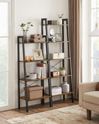 VASAGLE Ladder Shelf, Bookcase Book Shelf, Storage Shelves, 4-Tier, 22In
