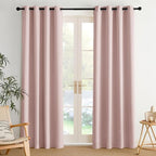 NICETOWN Room Darkening Draperies Curtains Panels, 2 Panels Blush Pink W52 x L84 by NICETOWN