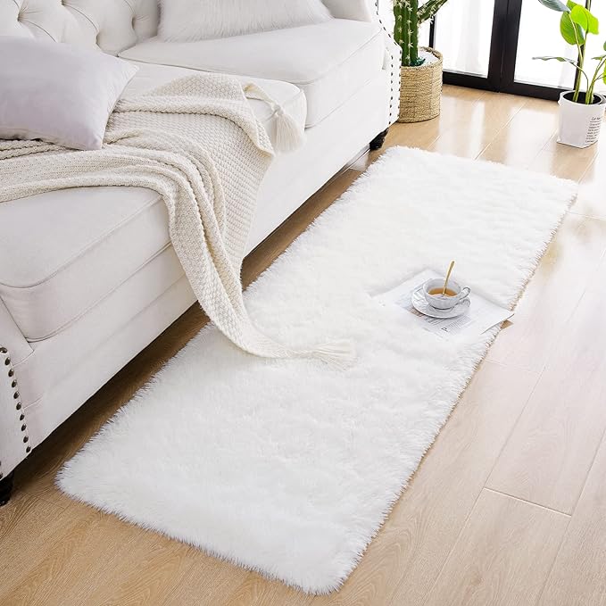 Chicrug Soft Runner Rug for Bedroom Living Room Plush Fluffy Rug 2x10 Feet - Image 5