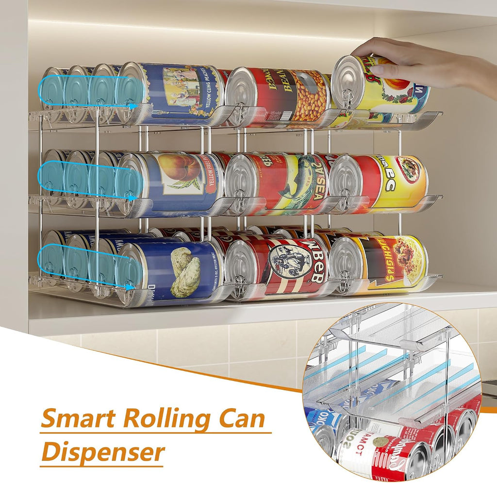 LXLXXL Can Organizer for Pantry Canned Food Storage Goods Holders 3 Tier