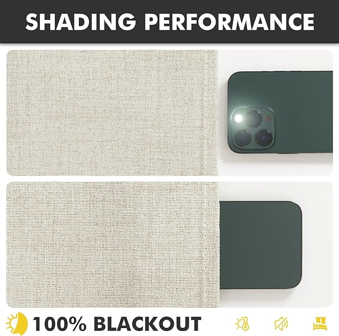 MIULEE 100% Blackout Linen Curtains - Image 7