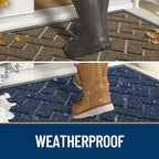 OLANLY Front Door Mat Indoor Outdoor Entrance, Waterproof All-Season, - Image 3