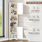 Tall Corner Storage Cabinet, 6-Tier Bathroom Storage Cabinet
