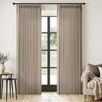 MIULEE Pinch Pleated Thick Linen Curtains 90 Inches Long 2 Panels by MIULEE