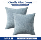 MIULEE Pack of 2 Couch Throw Pillow Covers 22x22 Inch Coastal Smoke Blue Modern - Image 7