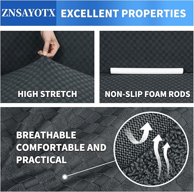 ZNSAYOTX 1 Piece Jacquard Couch Covers - Image 5