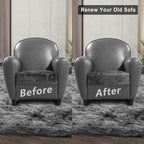Leather Look Couch Cushion Covers Sofa Seat Slipcovers Sets Couches Furniture - Image 7