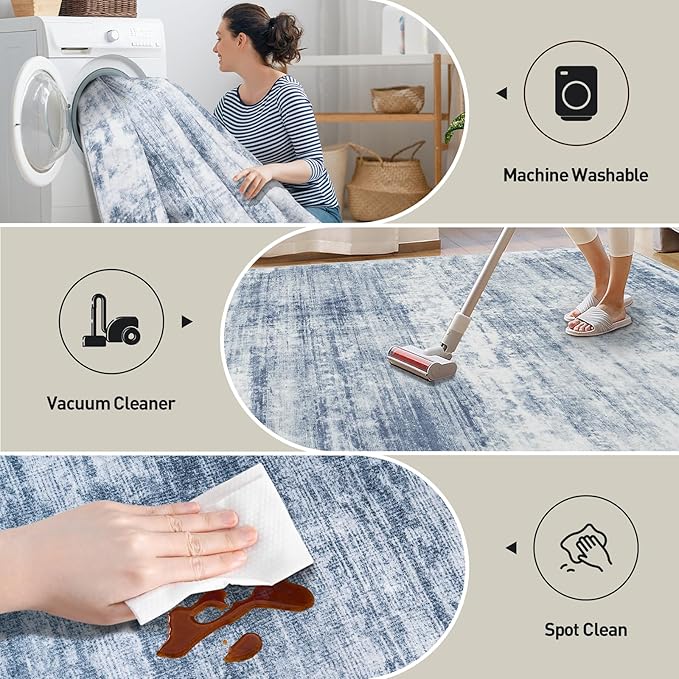 6x9 Area Rugs Washable Rug: Large Modern Abstract Living Room Rug Soft - Image 4