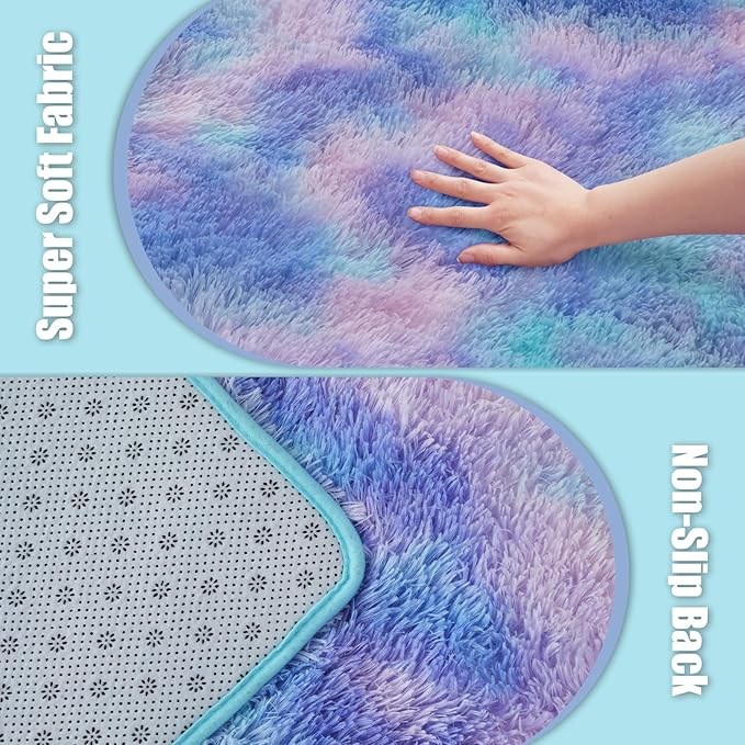 Shag Area Rug for Bedroom 3x5, Fluffy Area Rugs for Living Room, Soft Fuzzy Rug - Image 5