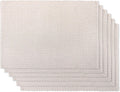 Urban Villa Two Tone Placemat Cotton Tablemat 14x20 (Set of 6) Beige