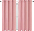 LEMOMO Blackout Curtains 52 x 63 inch/Pink Curtains Set of 2 Panels/Thermal - Image 2
