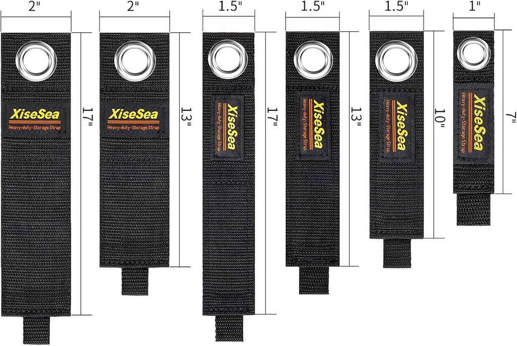 12-Pack Heavy Duty Storage Straps, Hook and Loop Hanging Storage Straps Cord Wrap Keeper for Cords, Hoses, Rope, RV, Boat, Garage Organization (D-12)
