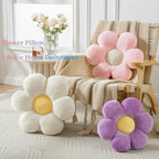 Flower Pillow,15.75" Daisy Pillow Sage Green Decorative Pillows