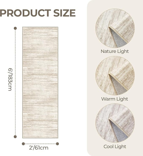2x6 Runner Rug Non Slip for Entryway, Washable Runners for Kitchen, Soft Thin - Image 2