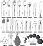 28 pcs Stainless Steel Kitchen Utensil Set
