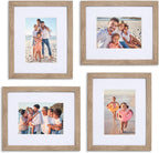 Sheffield Home 9 Piece Gallery Wall Frame Set, 12x12 in. Matted to 8x8 in. (Light Natural)