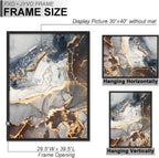 Fxojyvo 30x40 Picture Frame Black Engineered Wood Wall Hanging