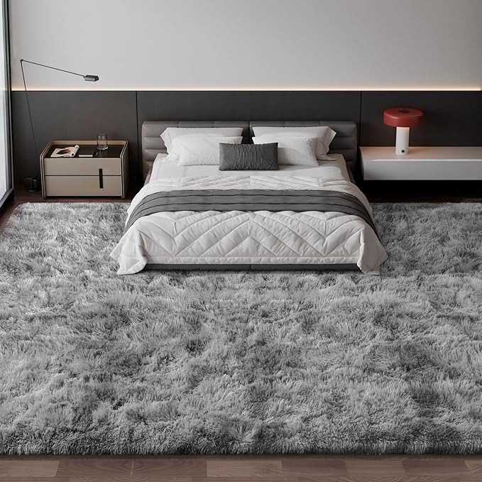 Large Shag Area Rugs 10 x 14, Tie-Dyed Plush Fuzzy Rugs - Image 3