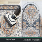 HEBE Hallway Runner Rug 2'x6' Washable Vintage Distressed Area Rugs Non Slip - Image 6
