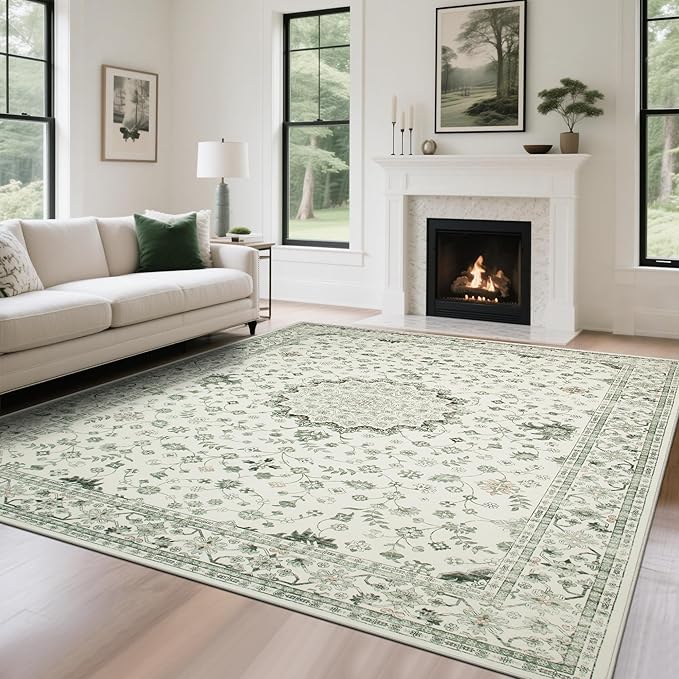 Washable Rugs 8x10 Area Rugs for Living Room, Rugs for Bedroom, Large Carpets by Srugn