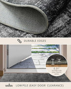 Latte&Fog 3x5 Entryway Rug Indoor, Modern Abstract Washable Area Rug, Boho Non - Image 4