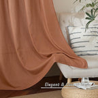 NICETOWN Caramel Linen Curtains 84 inches Long, Grommet Thick Flax Linen Window - Image 6