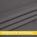 NICETOWN Blackout Curtains Grommet 2 Panels Grey Drapes 95Inches Long - Image 4