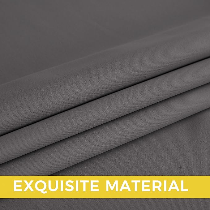 NICETOWN Blackout Curtains Grommet 2 Panels Grey Drapes 95Inches Long - Image 4