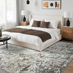 Toneed Abstract Area Rug Modern Washable Rug Soft Non Slip Rug Low Pile - Image 3