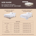 Bedsure King Size Quilt Bedspread, Thin Comforter, Oatmeal Coverlet