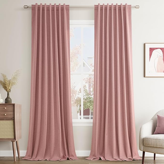 Guken 100% Blackout Curtains 102 Inch Length 2 Panels Set by Guken