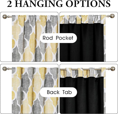 Beauoop 100% Blackout Curtains 84 Inches Long 2 Panels - Image 2