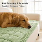 Smiry Couch Cover for Dogs Washable, Non Slip Fuzzy Pet Couch Covers for 3 - Image 3