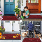 Smiry Front Door Mat Outside Entrance, Heavy Duty Sturdy Natural Rubber Doormat - Image 7