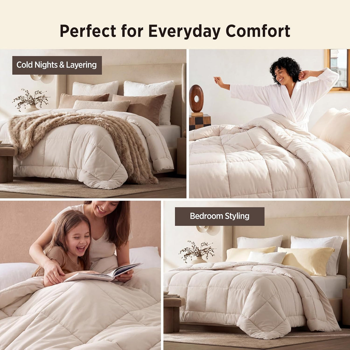 Bedsure Comforter Duvet Insert, Quilted Bedding Blanket, Oeko-TEX