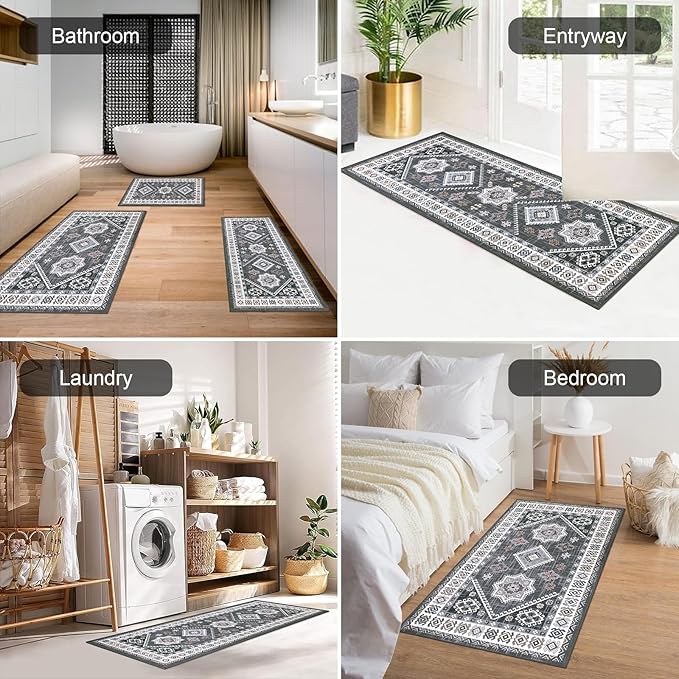HEBE Boho Kitchen Rug Sets 3 Piece - Image 5