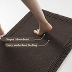 RESARE Waffle Bathroom Runner Rugs, Super Absorbent Bath Mat Non Slip Washable - Image 3