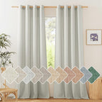NICETOWN Gray Linen Curtains 108 inches Long by NICETOWN